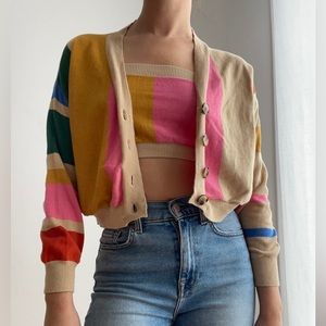 Callahan Multi-Colored Striped Sweater Set
